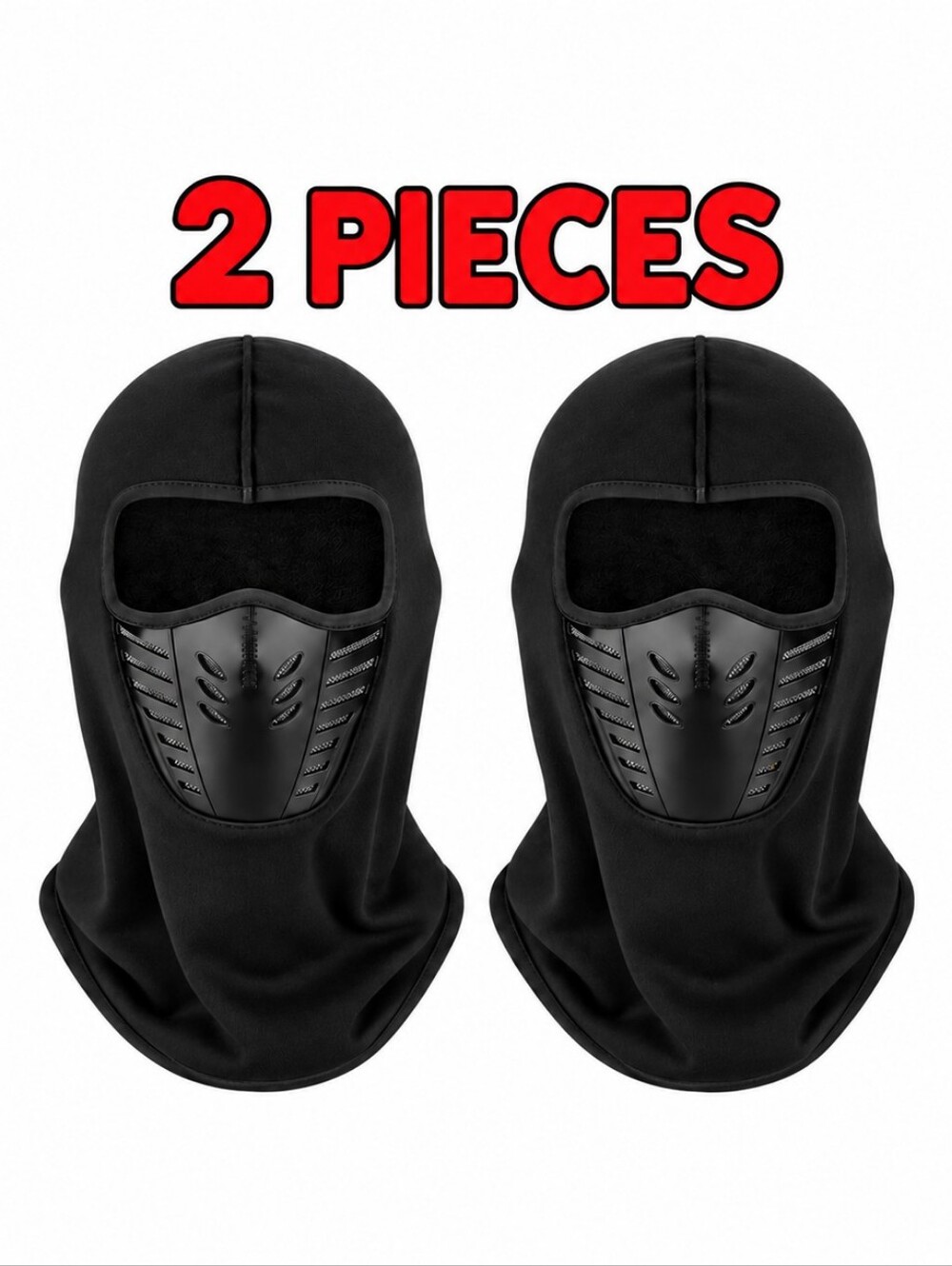 2 Winter Balaclava Face Mask Thermal Full Face Cover Wind Resistant Breathable